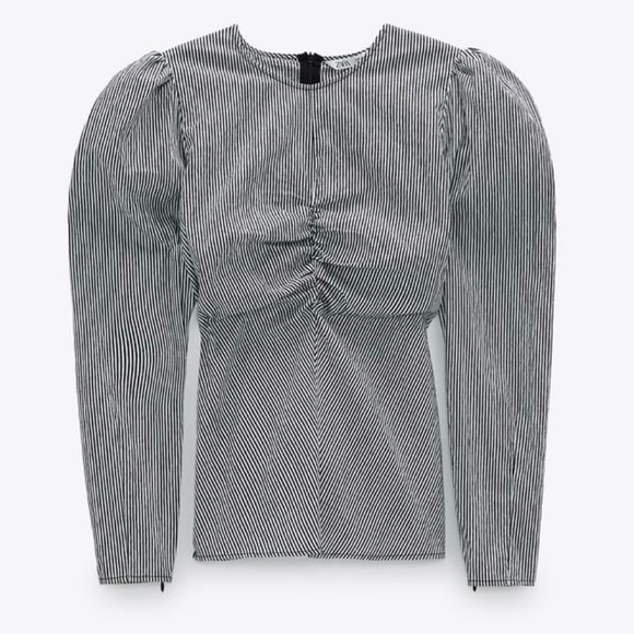 Zara Tops - NWT Zara Striped Poplin Blouse Top
